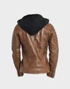 SOPHIE VESTE EN CUIR BIKER FEMME